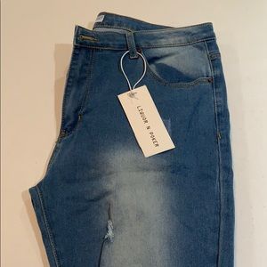 Liquor and Poker ripped Jeans